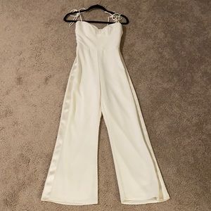 Amanda Uprichard Champagne Jumpsuit